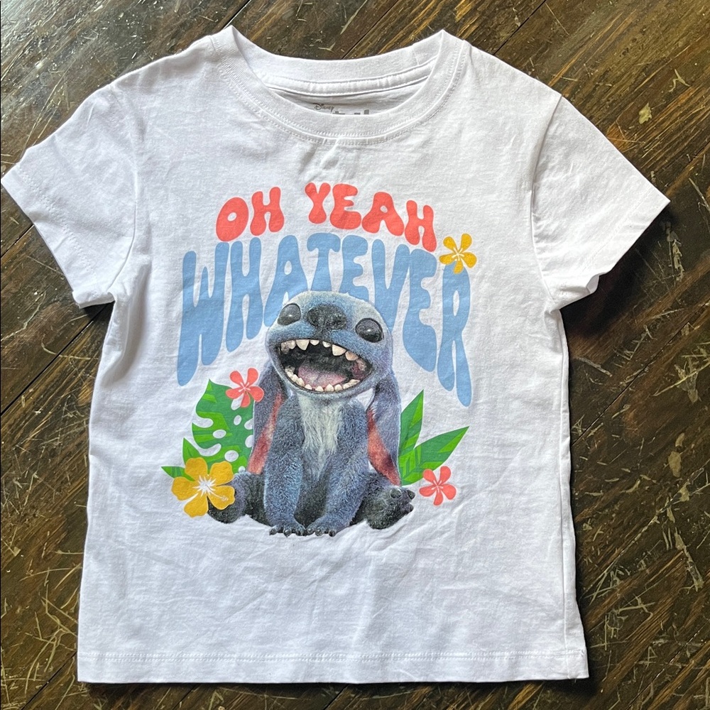 Disney White T-Shirt with Blue and Red Graphic
